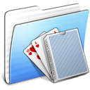 aqua,stripped,folder,card,deck icon
