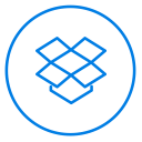dropbox, files, line, media, neon, social, storage svg vector icon