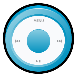 ipod,blue,badge icon