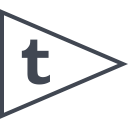 flag, media, social, tumblr svg vector icon
