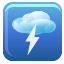 button, clouds, thunder, weather icon
