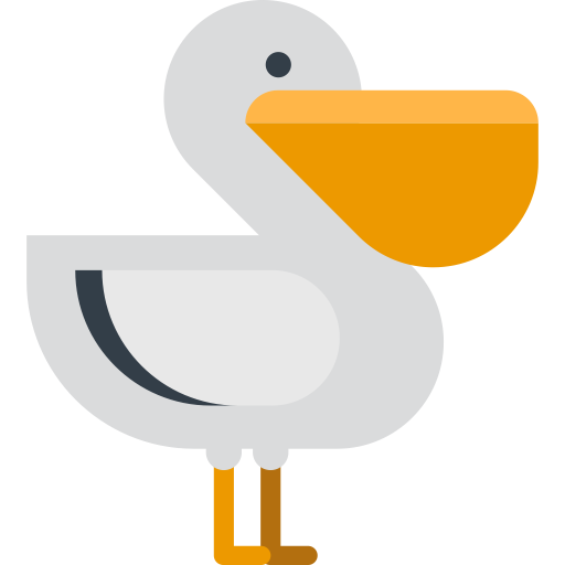 Pelican svg vector icon