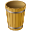 bathhouse, bin, can, mortar, trash, waste, wooden icon