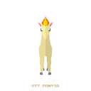 fuego, kanto, pokemon, ponyta svg vector icon