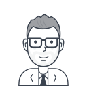 avatar, businessman, male, man, suit, user svg vector icon
