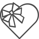box, gift, heart, present, valent, valentine, valentines svg vector icon
