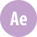 adobe, aftereffects, round svg vector icon