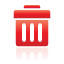 bin, red icon
