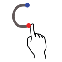 c, gestureworks, letter, stroke, uppercase icon