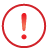 basic, circle, exclamation, red icon