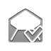 envelope,open,checkmark icon