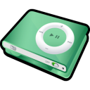 ipod,shuffle,pale,green icon
