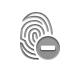 fingerprint,delete icon