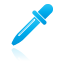 blue, pipette icon