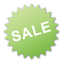 green, label, sale icon