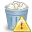 trashcan,full,error,warning,alert,wrong,exclamation icon