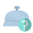 front,desk,help icon