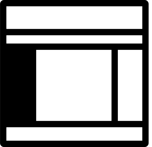 Left Menu Layout svg vector icon