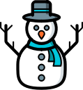 christmas, snowman, xmas svg vector icon