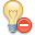 lightbulb,delete,del,remove icon