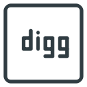 digg, logo, media, social svg vector icon