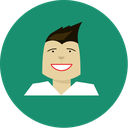 boy, green, happy, lips, man, minmal icon