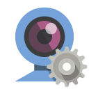 webcam,gear icon