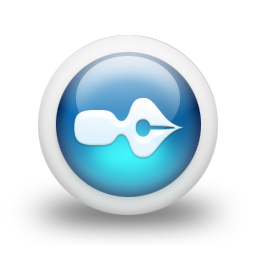 glossy,blue,orb icon