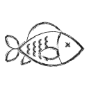 camping, fish svg vector icon