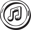 apple, , hand drawn, itunes, social svg vector icon