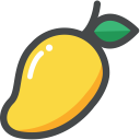 food, fruit, mango, organic, vegan, vegetarian svg vector icon