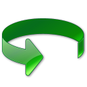 rotate270anticlockwise3green icon