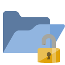 open,folder,lock icon