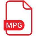 document, file, format, mpg svg vector icon