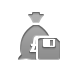 money,bag,pound,diskette icon