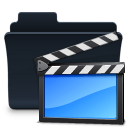 folder,badged,movie,film,video icon