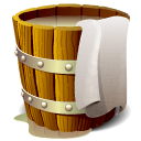 wooden,bucket,full icon