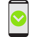 cell phone, good, mobile phone, ok, okey, phone, yes svg vector icon