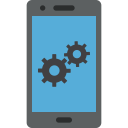 communication, mobile, phone, setting, settings, smartphone svg vector icon