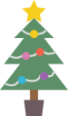 christmas, tree, xmas svg vector icon