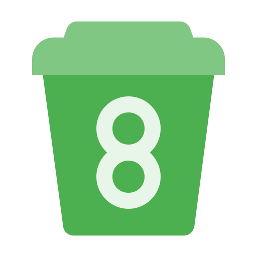 8 Cup svg vector icon