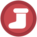 christmas, new year, socks svg vector icon