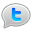 twitter,bubble,blue icon
