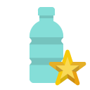 plastic,bottle,star icon
