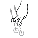 finger, gestureworks, swipe, two icon