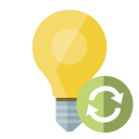 ligthbulb,refresh icon