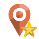 location,star icon