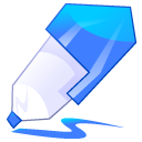 blue, edit, pen, write icon