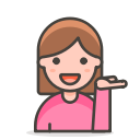 2, hand, tipping, woman svg vector icon