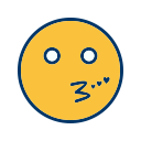 emot, face, kiss, smiley svg vector icon
